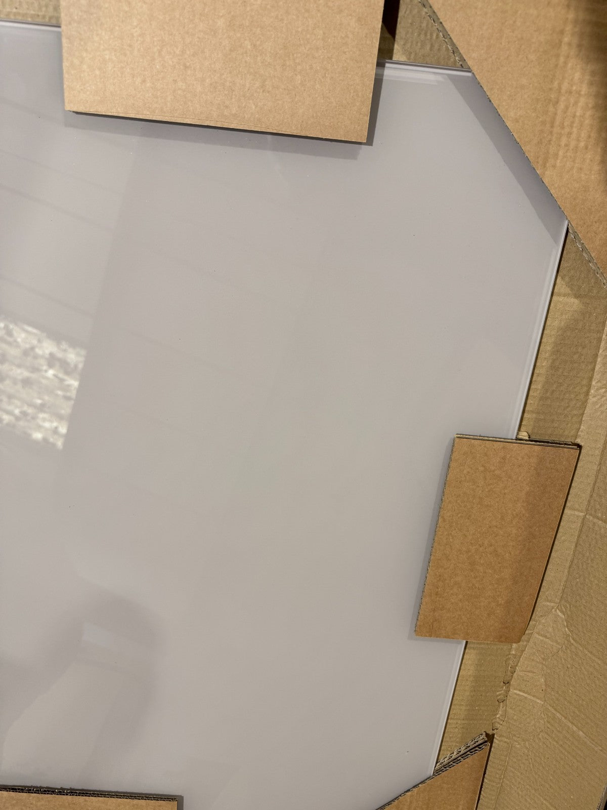 New Kitchen toughen Glass Splashback 600 x 650mm French Taupe / beige BR2322