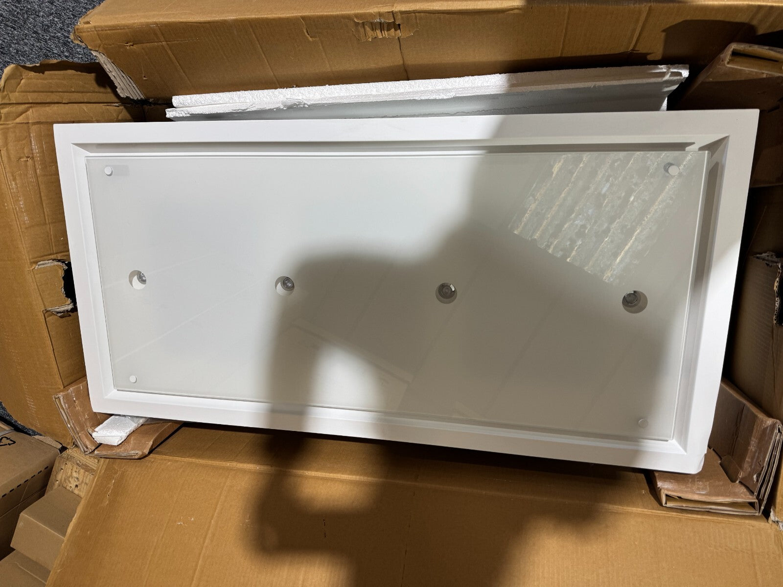 Ex Display Airuno Otello CA 120 ceiling Extractor Hood white Motor BR675 airone