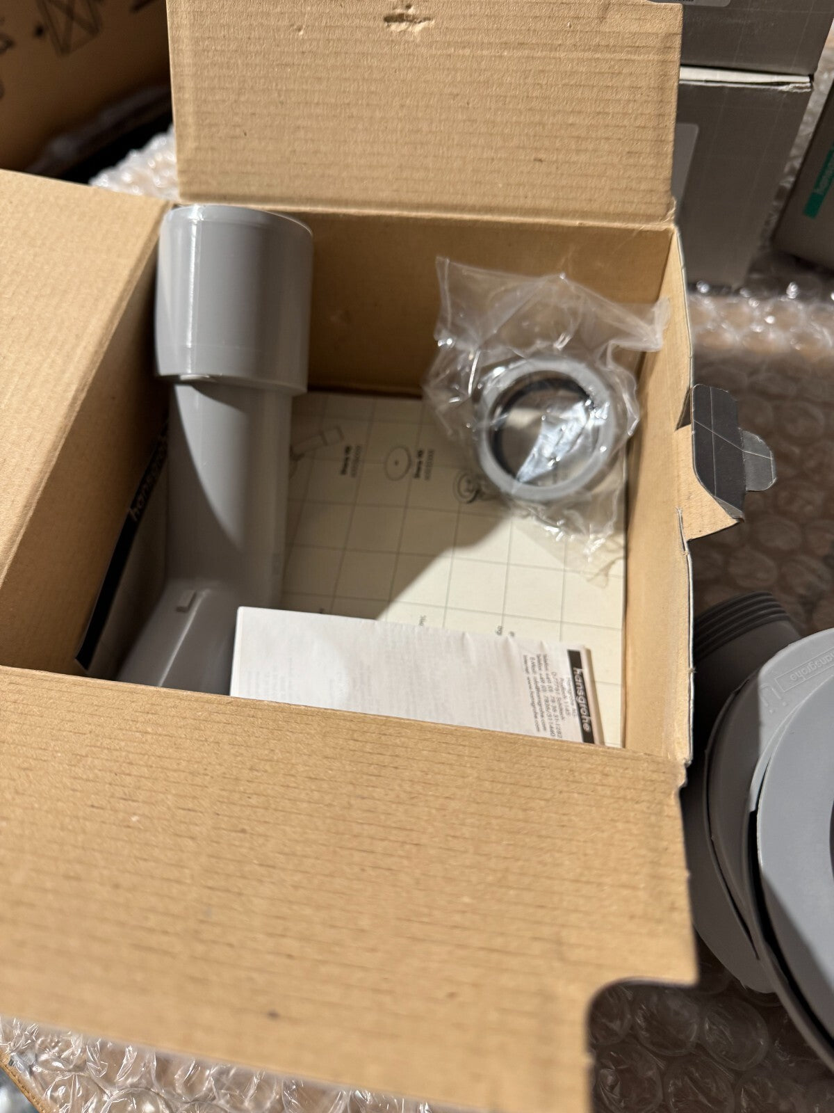 NEW Hansgrohe 60056000 Staro 90 Chrome Complete Shower Waste Drain Set BR887