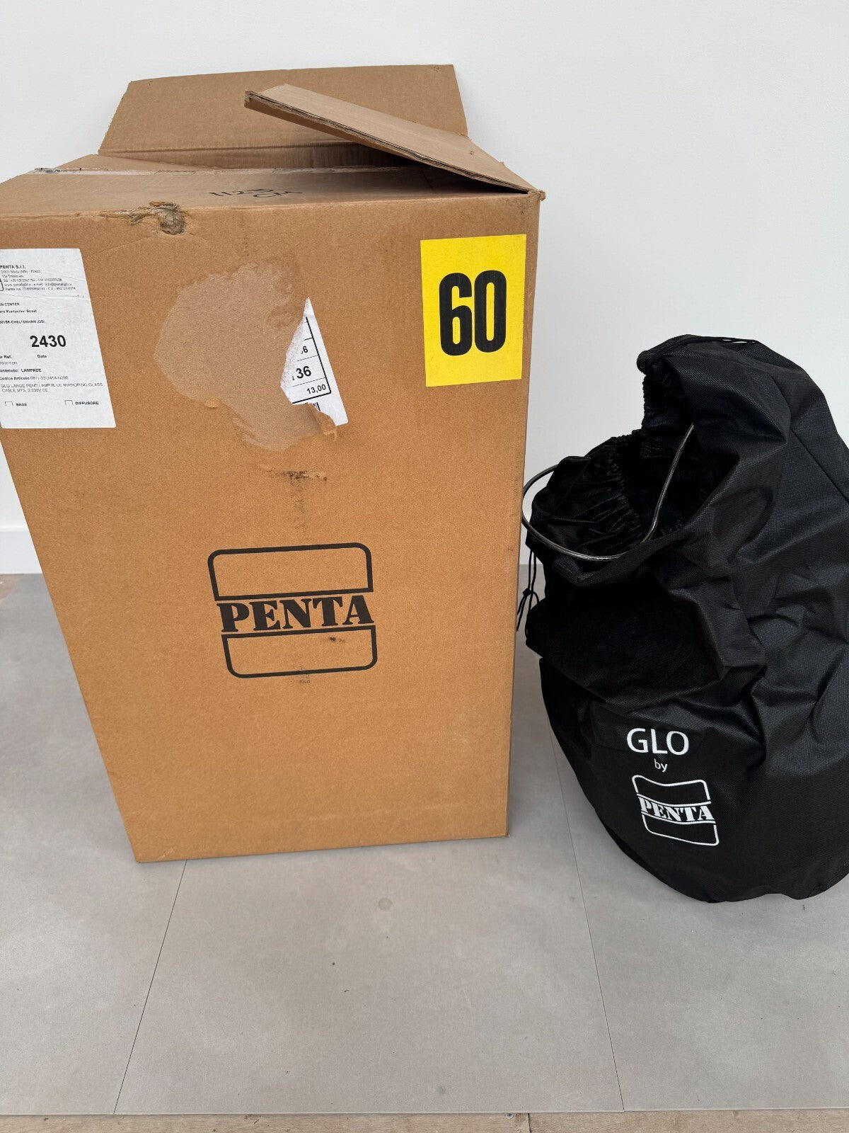 New Penta GLO suspension Large Light Pendant Glass  AX025