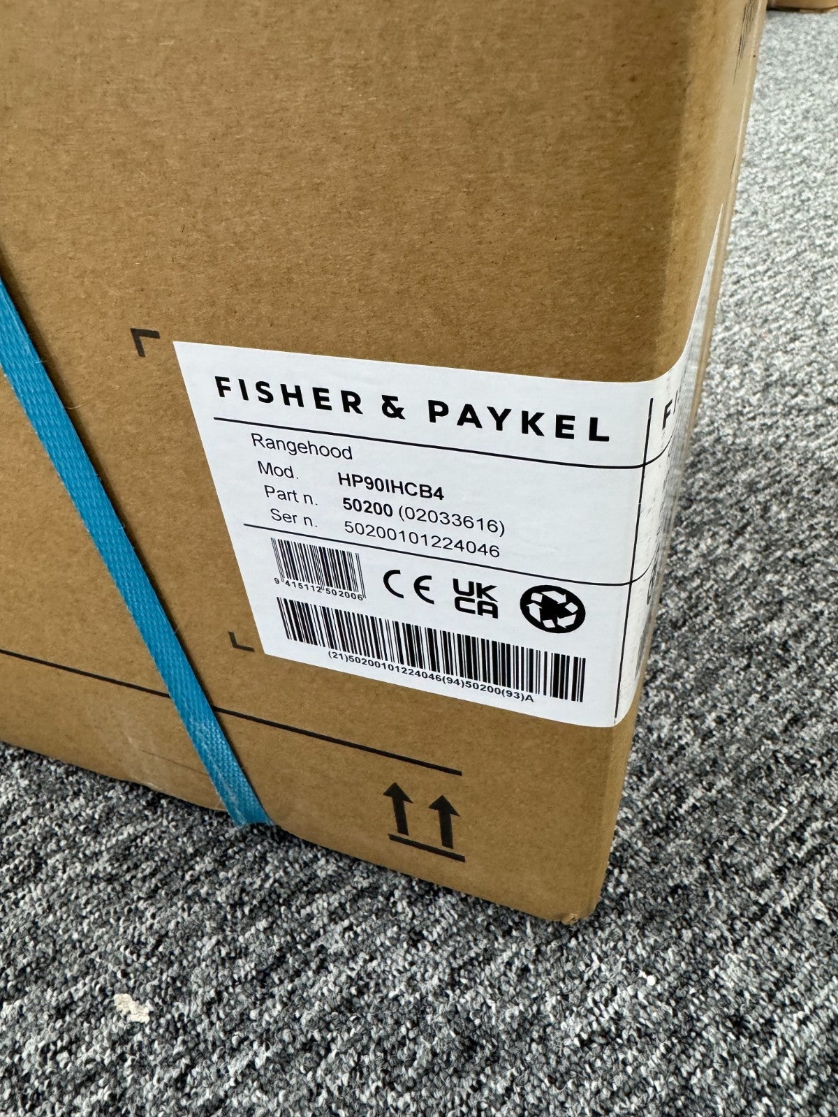 New Fisher & Paykel Extractor built in Cooker Hood HP90IHCB4 BR3000