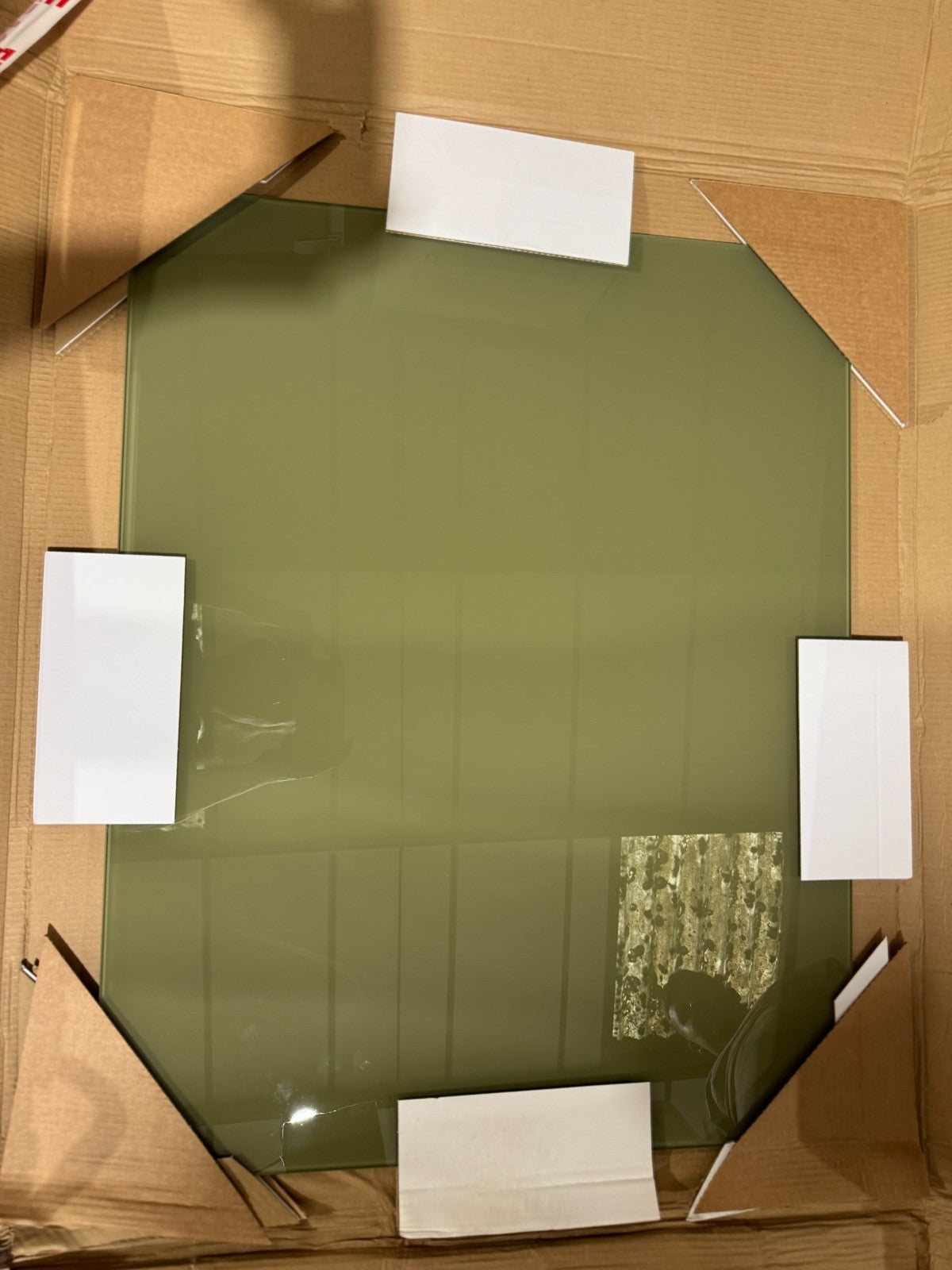 New Kitchen toughen Glass Splashback 600 x 750mm Willow Green BR2318