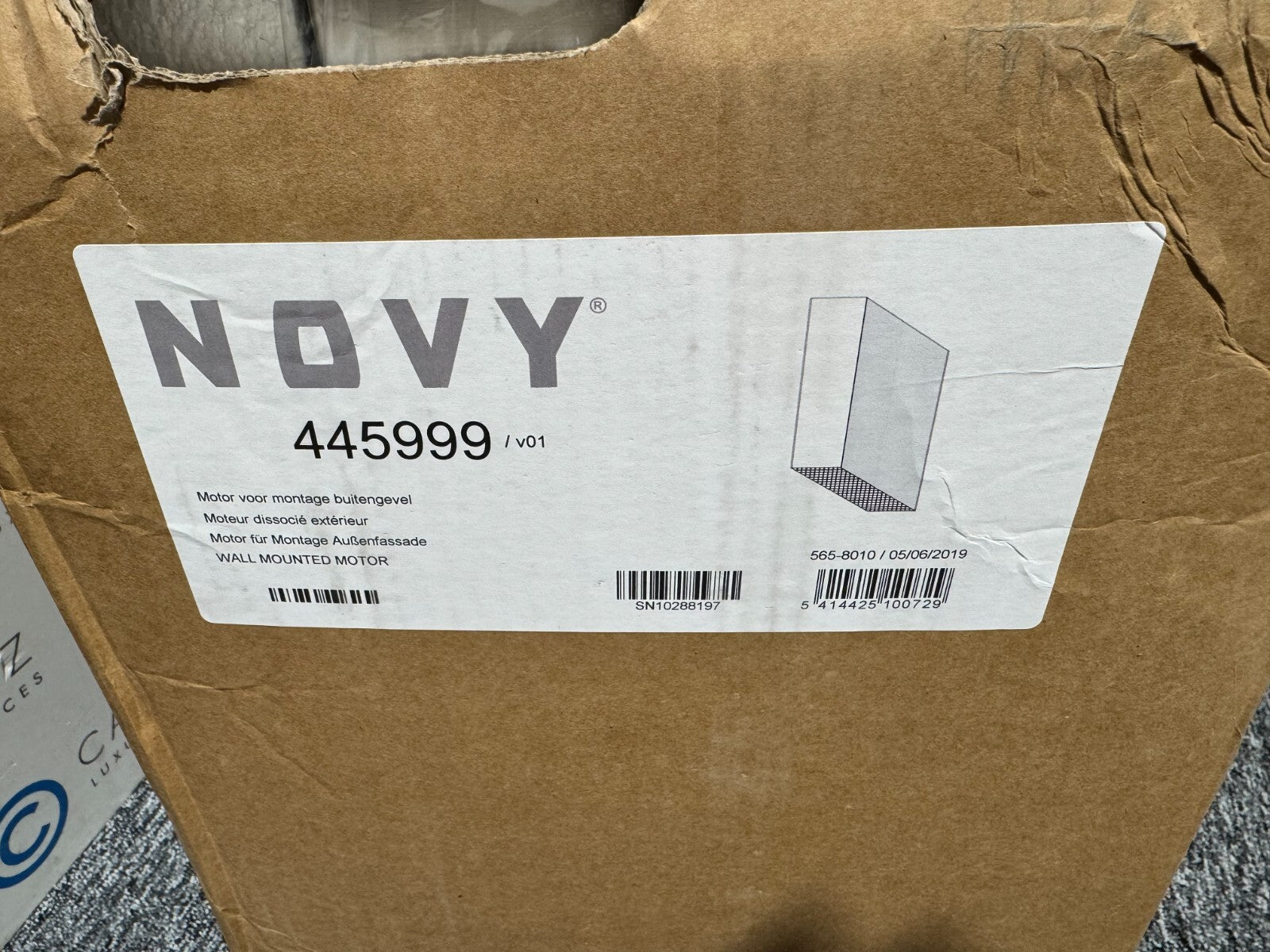 NEW Novy 445999 Remoter External Motor Blower Wall Motor BR983