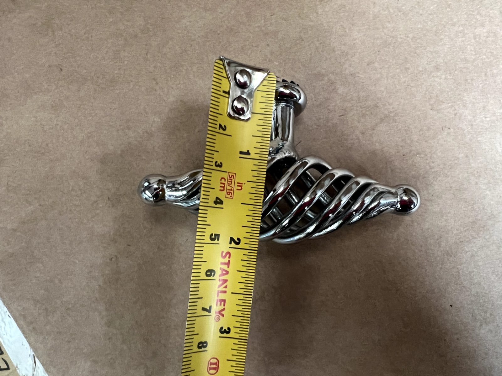 Smallbone Mark Wilkinson Chrome Twisted Cage kitchen Door Handle Knob Pull metal