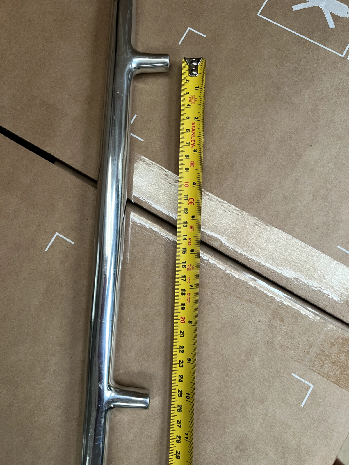 Smallbone Mccarron creative talent Kitchen Cupboard Handle Pull Knob Chrome 59cm