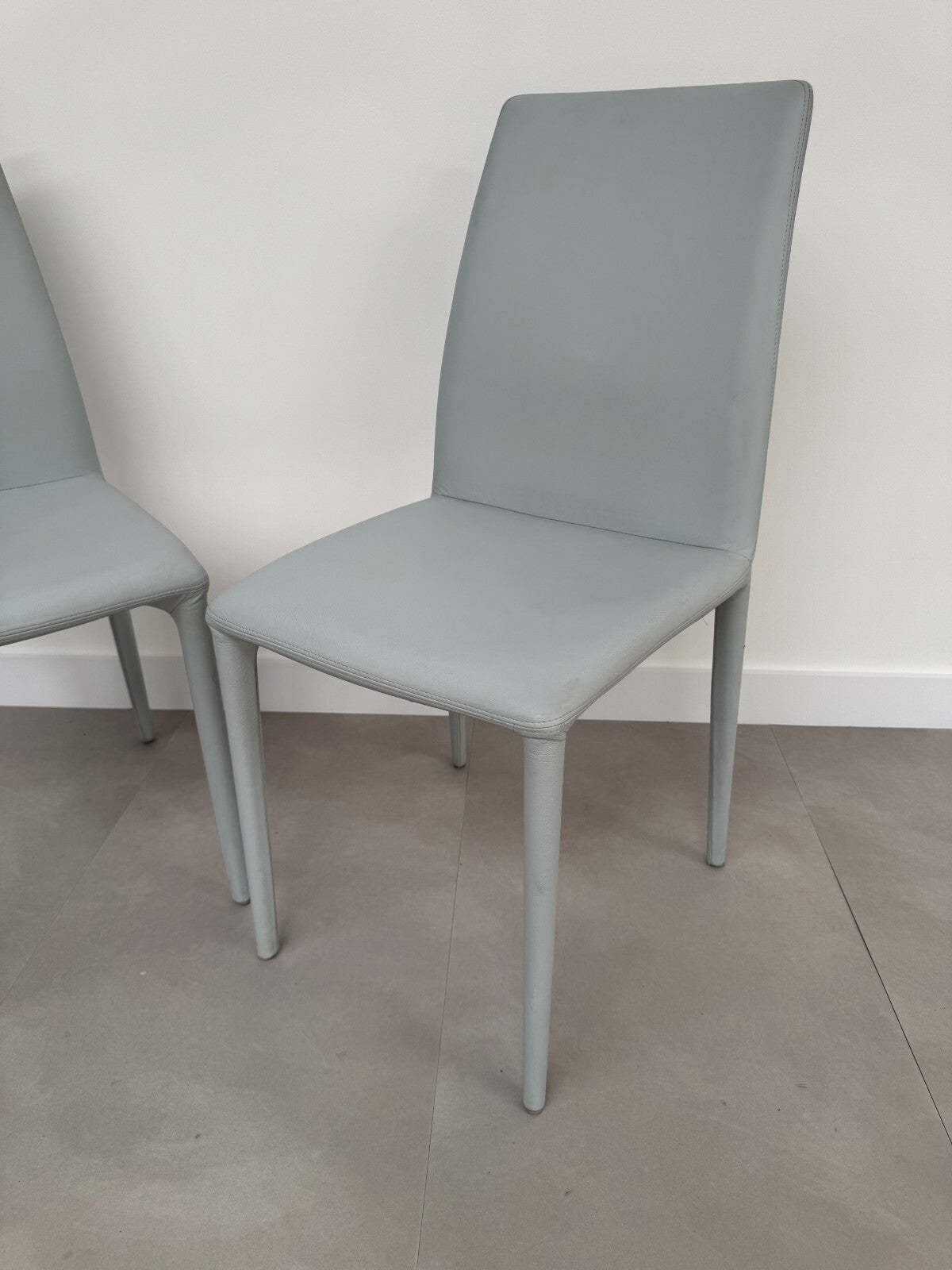 2 x Bonaldo Rest Filly Chairs seats Pale Sky Blue AX015