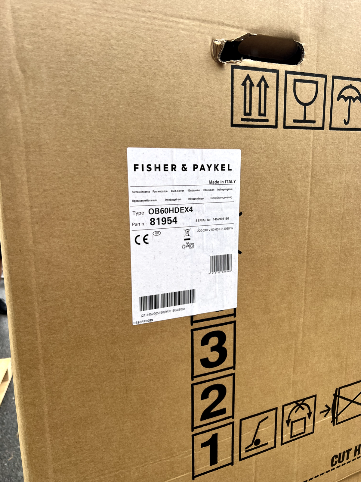 New Fisher & Paykel OB60HDEX4 Built In Undercounter Double oven Cooker neff