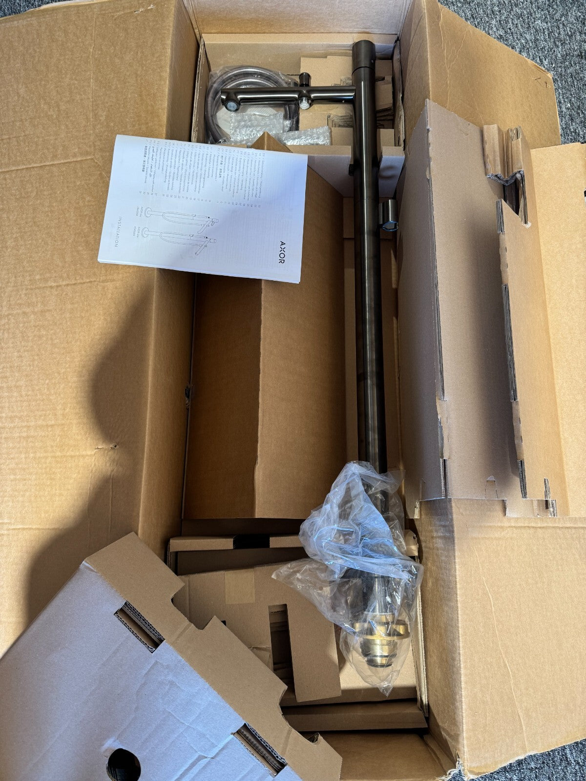 NEW Hansgrohe bath mixer Axor Uno Freestanding Tap Black Chrome 45416340 BR814