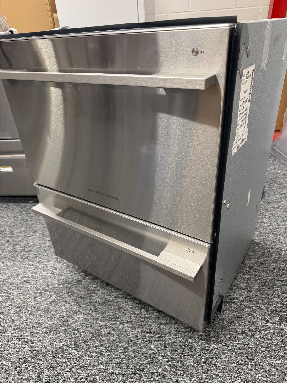 UNUSED Fisher & Paykel DD60DDFHX9 double drawer dishwasher silver BR2299