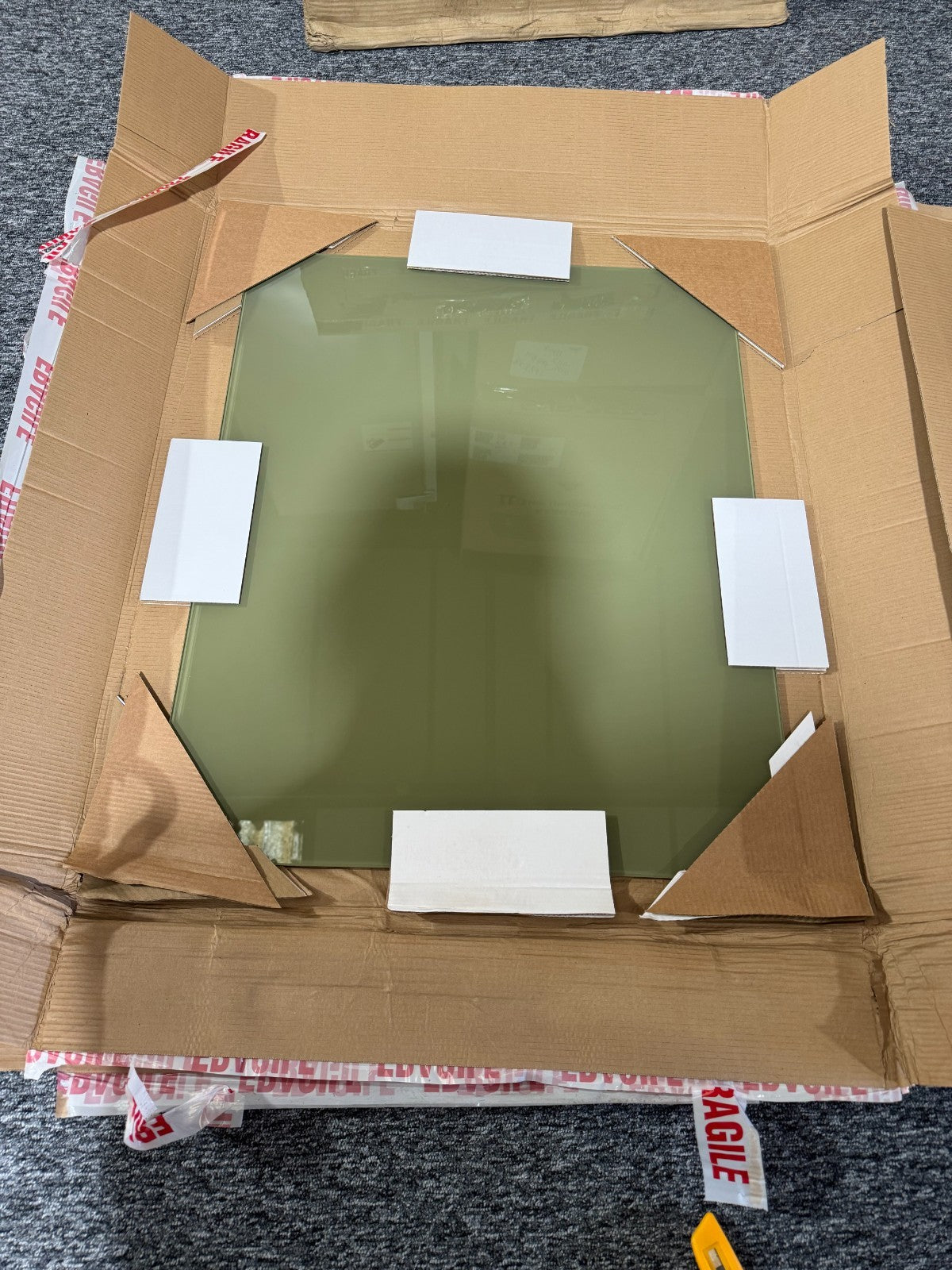 New Kitchen toughen Glass Splashback 600 x 750mm Willow Green BR2318