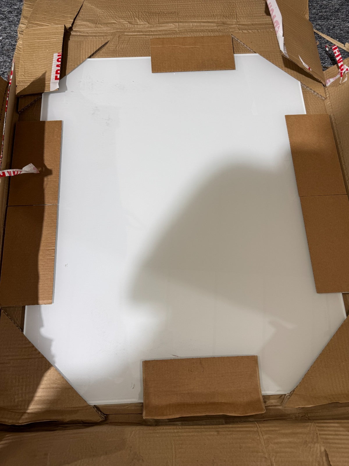 New Kitchen toughen Glass Splashback 600 x 750mm Ral 9010 White BR2329