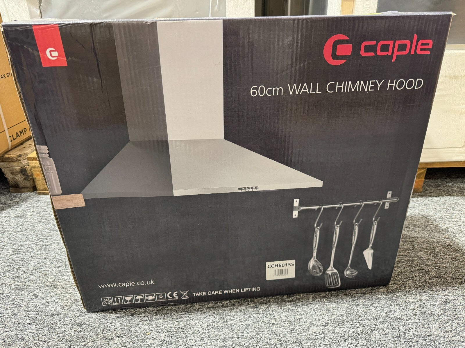 NEW Caple CCH601SS 60cm Stainless Steel Wall Mounted Extractor Hood BR 972