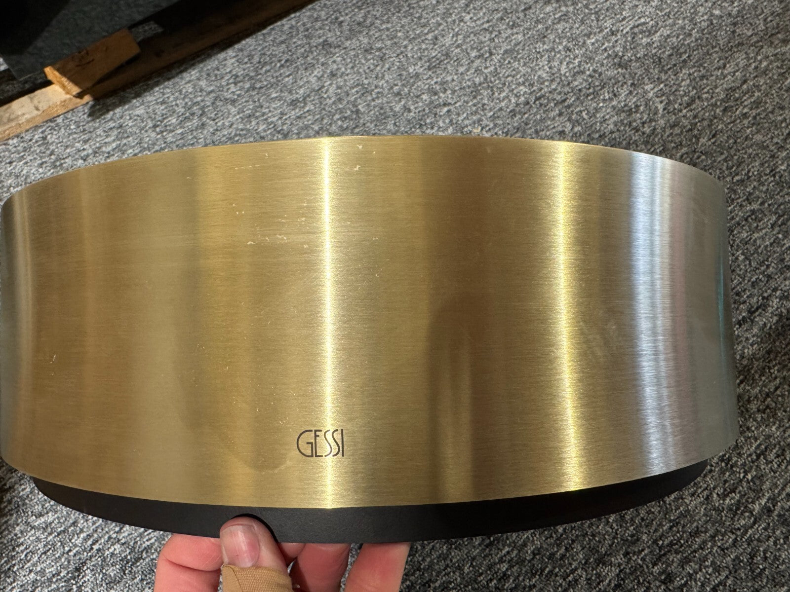 NEW Gessi 316 Brushed Brass Bathroom Round Counter top washbasin Sink  tap BR954