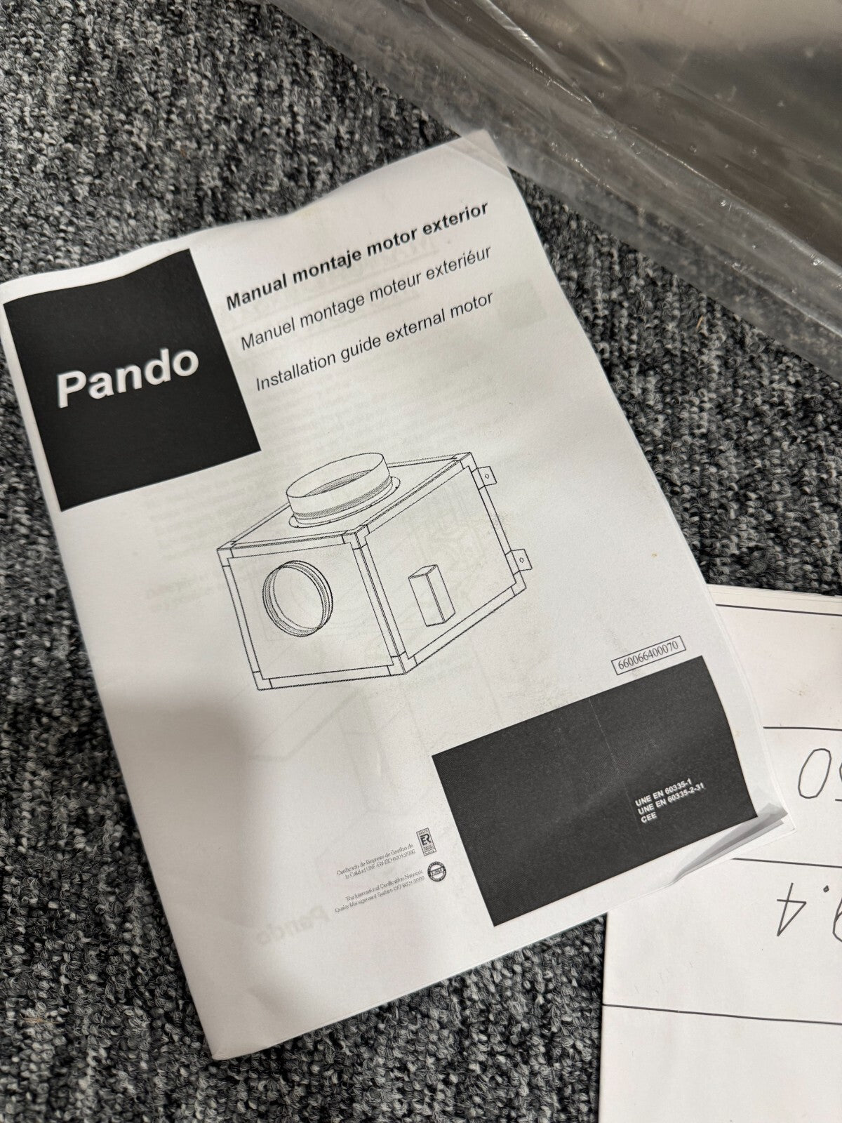 UNUSED CJTO Vers 1100 Pando External Wall Motor Blower Extractor BR2006
