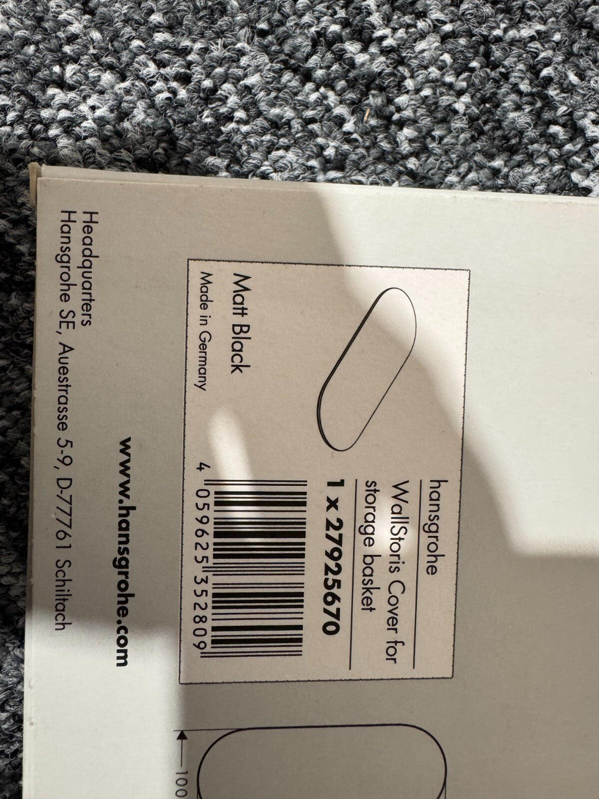 NEW Hansgrohe WallStoris Storage basket 27912670 & 2 x Lids 27925670 BR2145