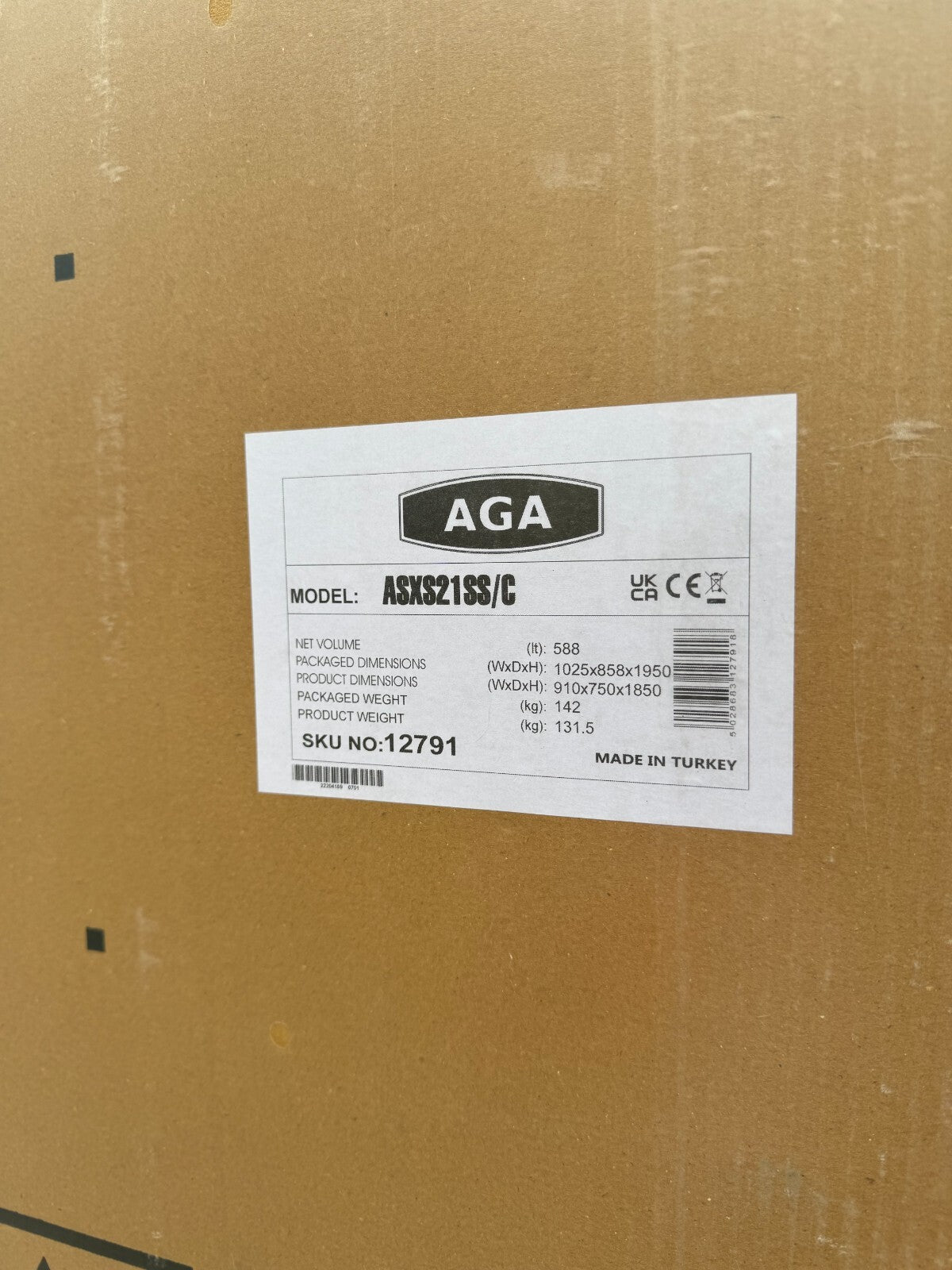 New Aga ASXS21SS/C Fridge freezer Stainless Steel Refrigeration fisher paykel