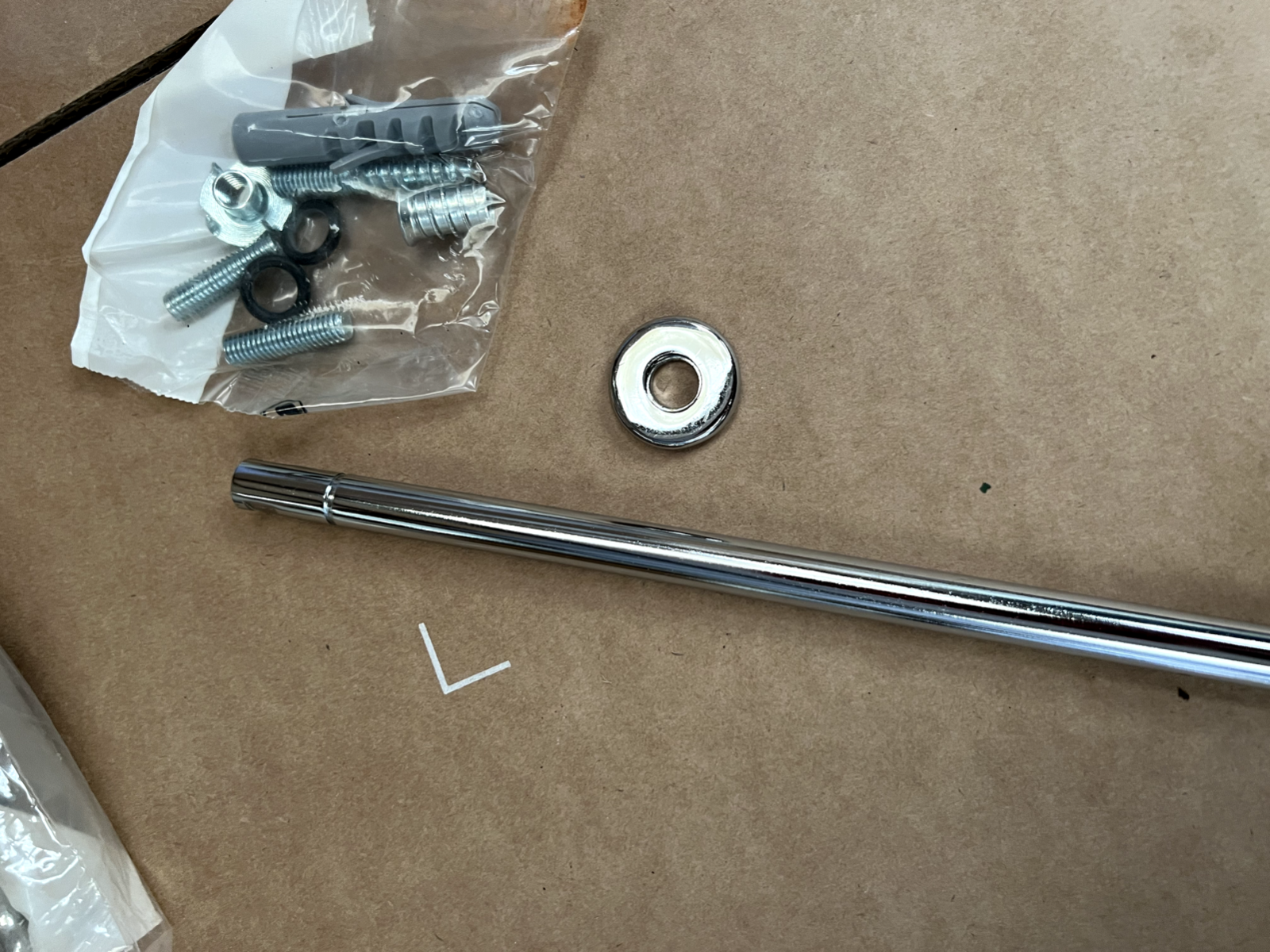 Glass Shelf Support Chrome Bar rod 25mm
