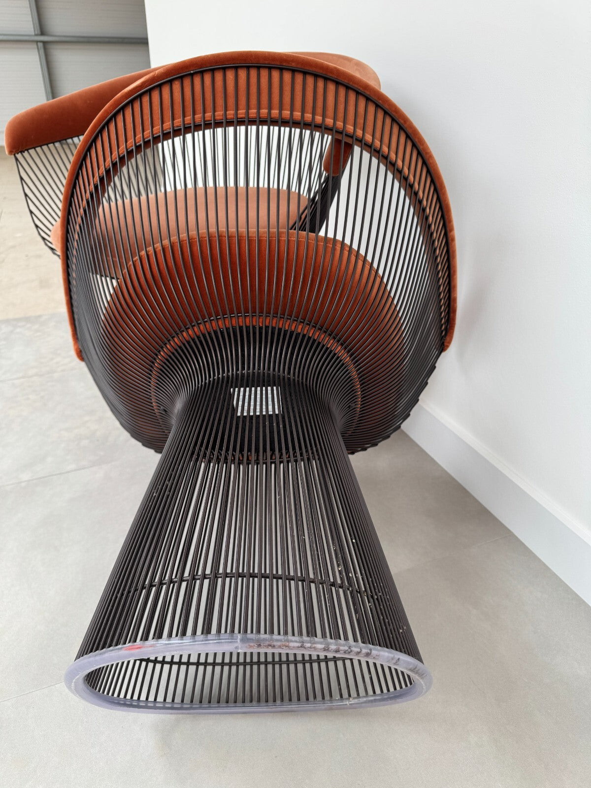 2 Ex Display Knoll Studio Warren Platner Side Chair Orange AX013