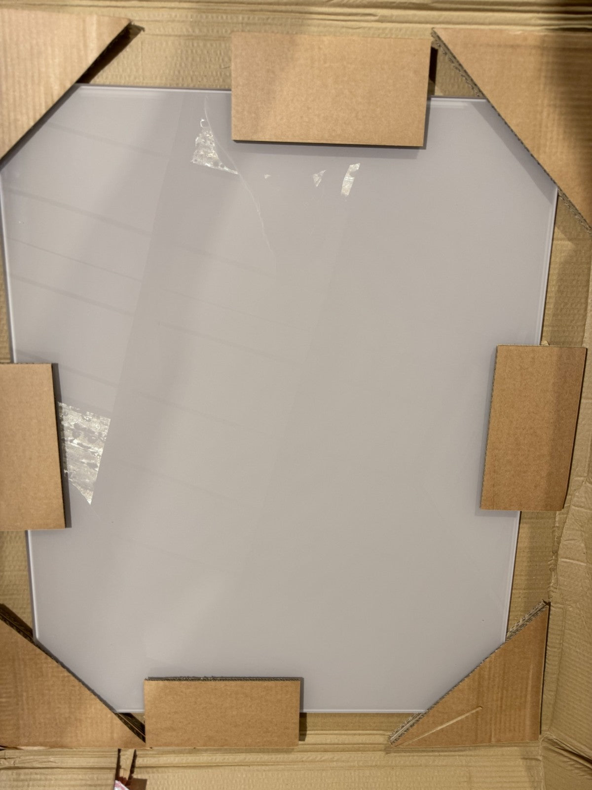 New Kitchen toughen Glass Splashback 600 x 650mm French Taupe / beige BR2322