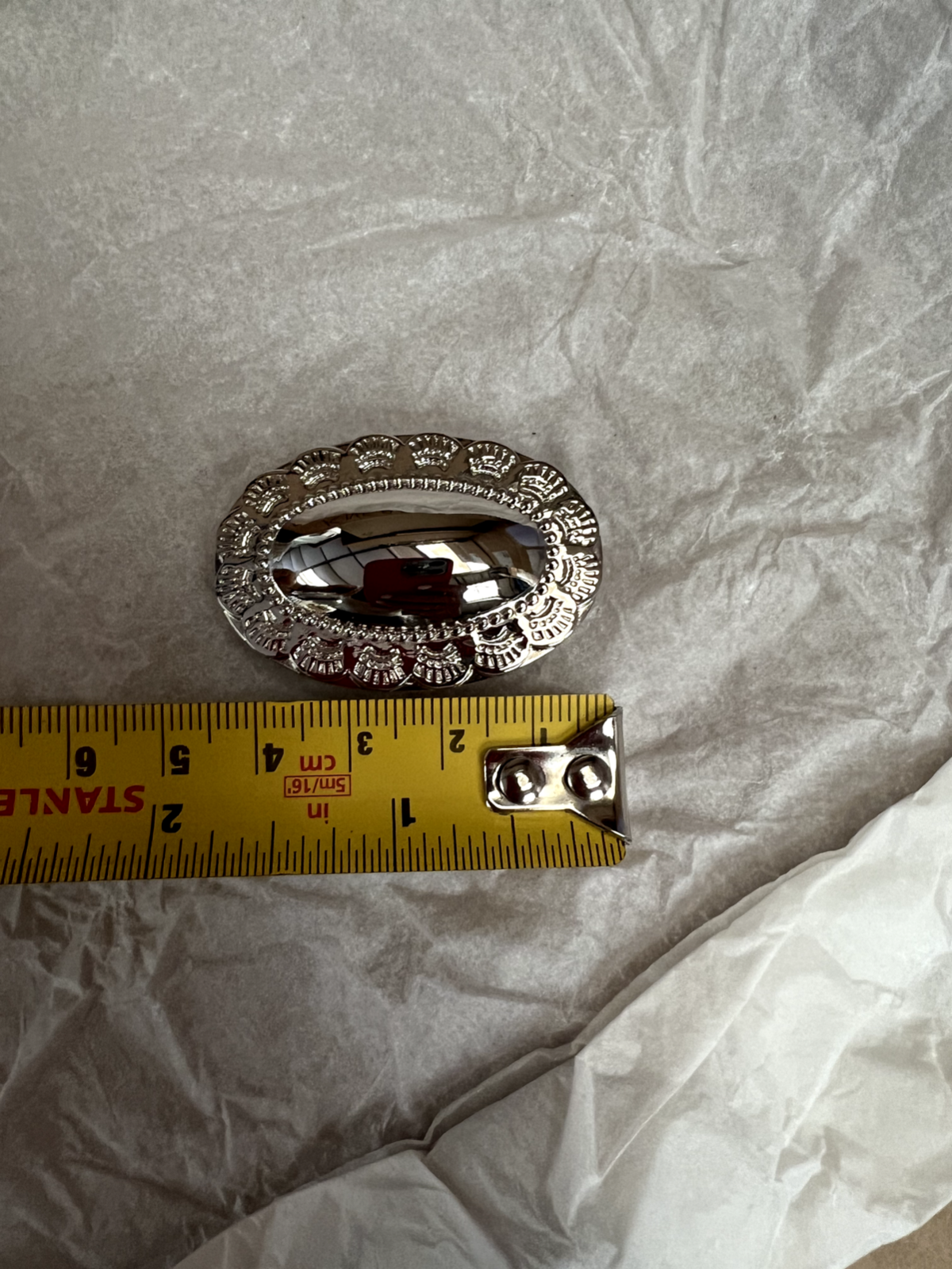 New Silver plated Dainty Cabinetry Hardware Pull Knob Handle Chrome Vintage