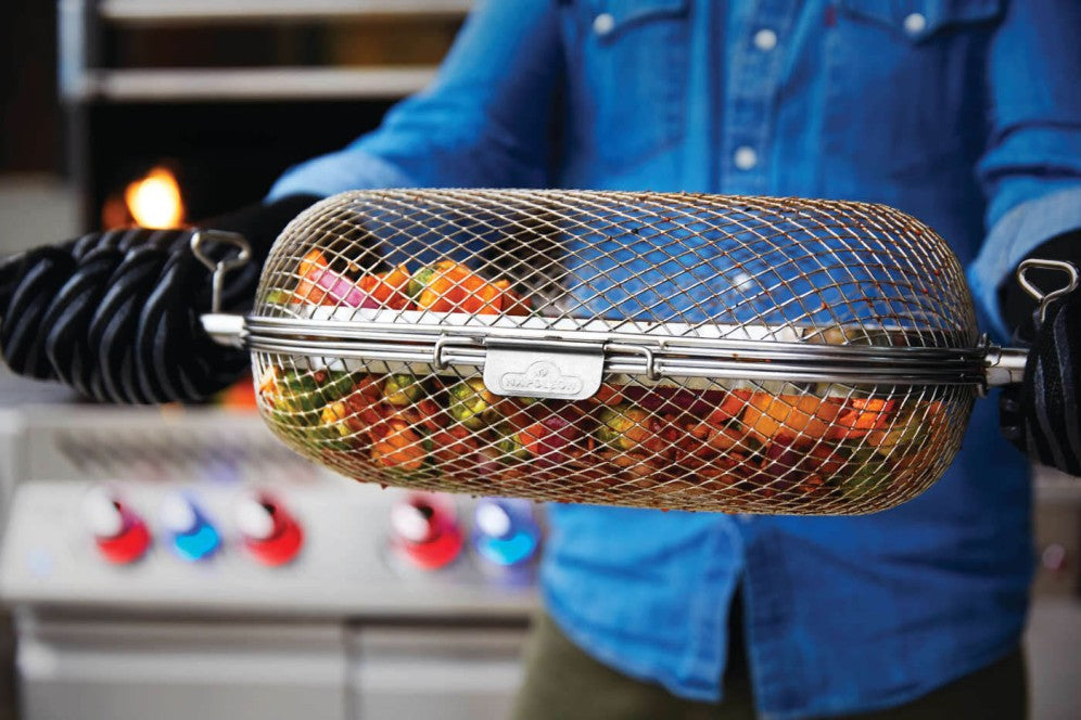 Napoleon Rotisserie Grill Basket for Wings, Vegetables, and Fries
