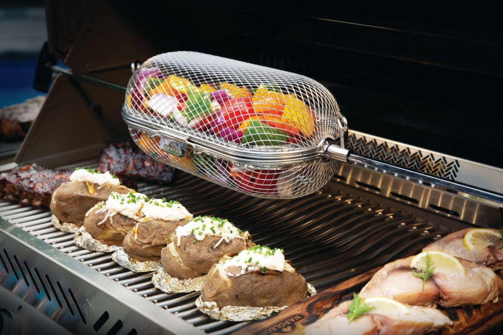 Napoleon Rotisserie Grill Basket for Wings, Vegetables, and Fries