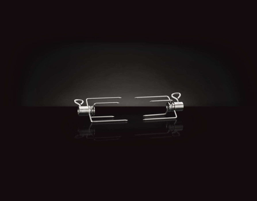 Napoleon Collapsible Rotisserie Forks | 4-Prong Rotisserie Fork Set | Stainless Steel Rotisserie Forks | Universal Fit Spit Rod Forks | Caterbitz UK