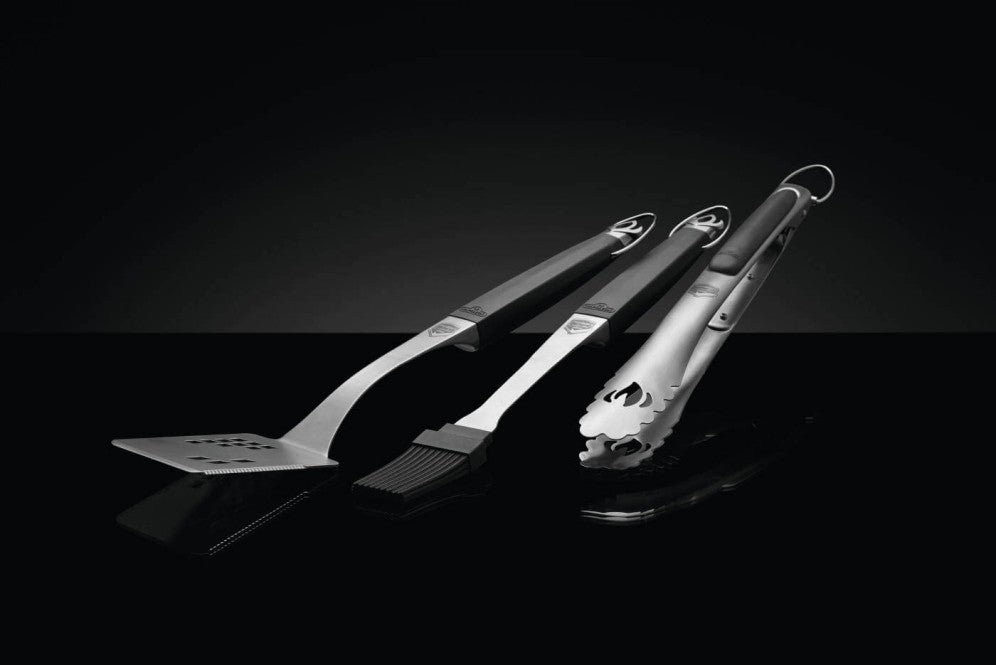 Napoleon Executive 3 Piece Toolset | Cast Stainless Steel | Ergonomic Handles | Premium BBQ Tools | Caterbitz UK
