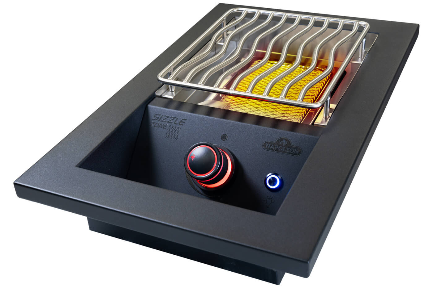Built-In 700 Series Single Infrared Burner | Stainless Steel Drop-In Burner | Infrared Sear Burner | Outdoor Kitchen Accessory | Premium Gas Burner UK | Caterbitz