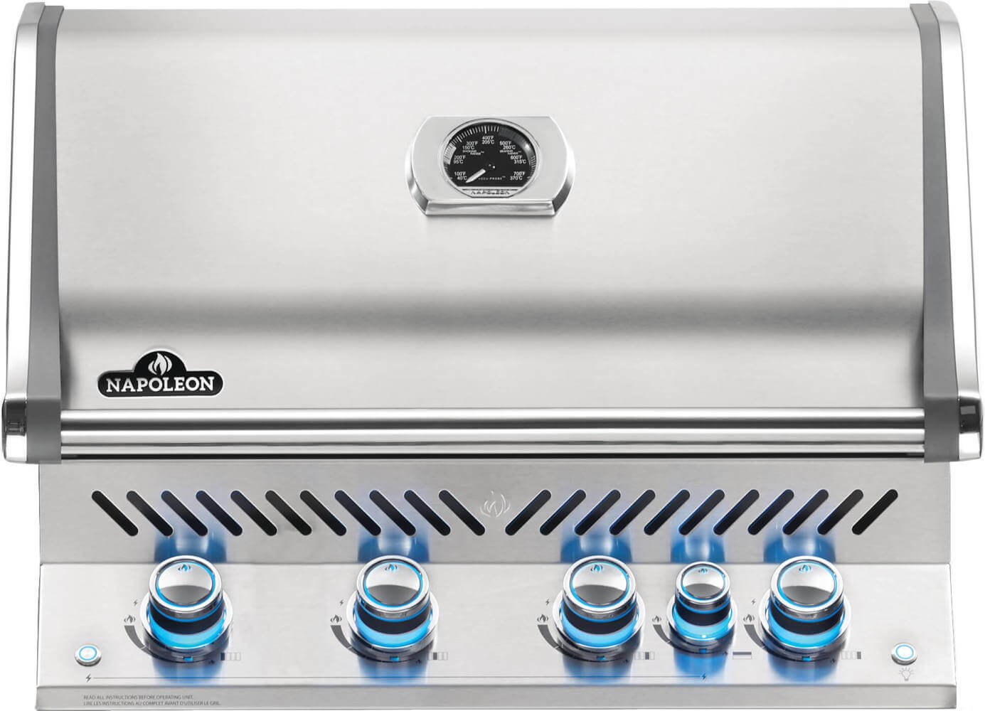 Built-in Prestige PRO 500 RB | 4 Burner Natural Gas Grill | Infrared Rear Burner | WAVE Stainless Steel Grids | Caterbitz UK