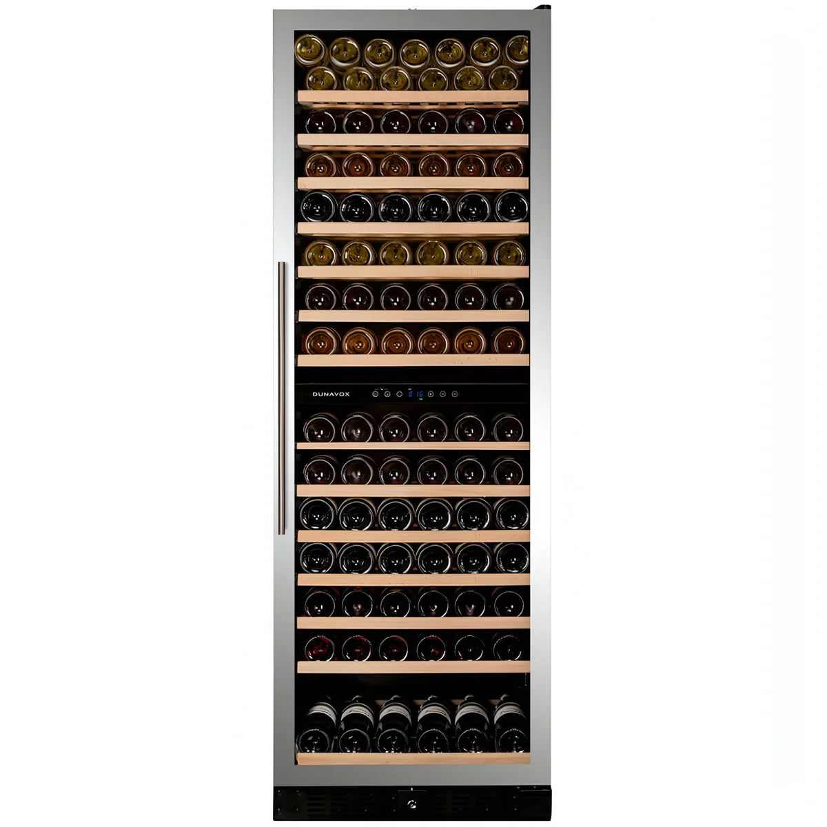 Dunavox GRANDE-166 - 600mm Dual Zone - 166 Bottle - Built In / Freestanding Tall Wine Cooler - DX-166.428SDSK