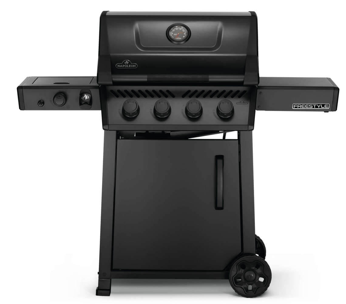 Phantom Freestyle 425 Gas Grill | Satin Black BBQ | 4 Burners | Infrared Sizzle Zone | WAVE Stainless Steel Grids | Caterbitz UK