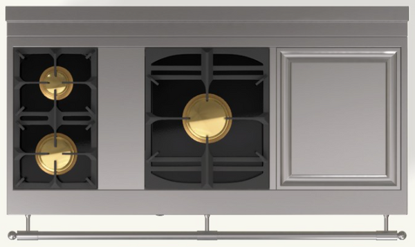 (HF) 2 Gas Burners (small burner at the back), 1 Maxi Gas Burner, 1 Large Electric Teppanyaki