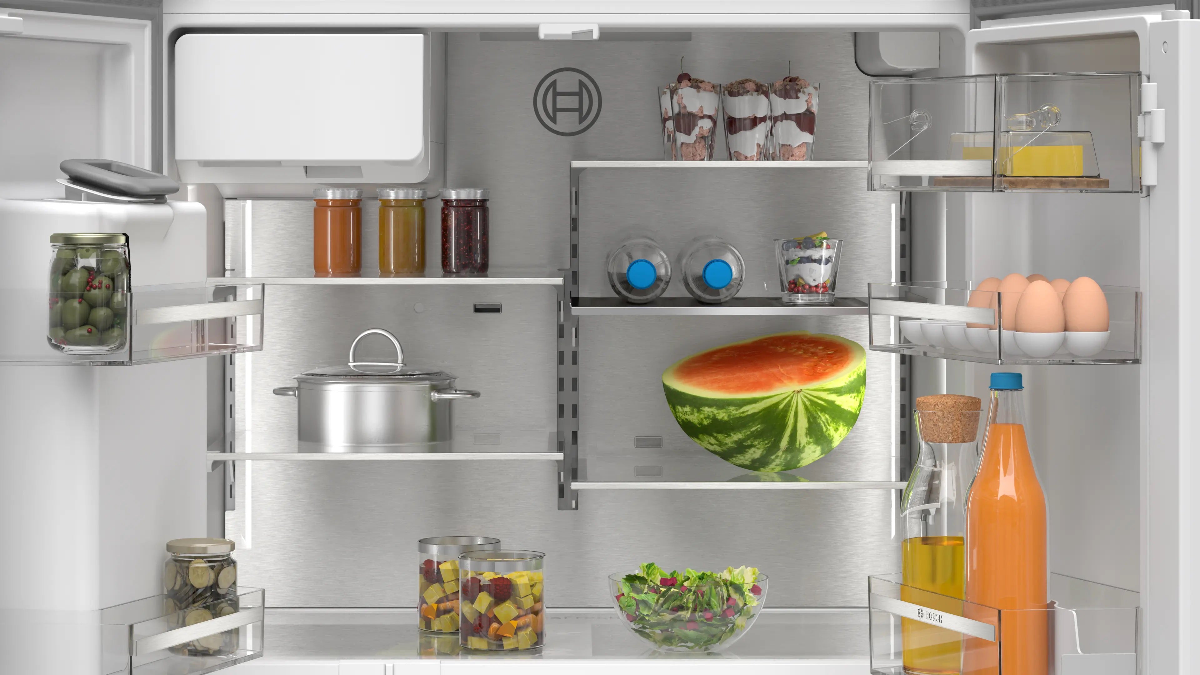 Bosch Series 6 Multi Door American Fridge Freezer Stainless steel - KFD96APEA