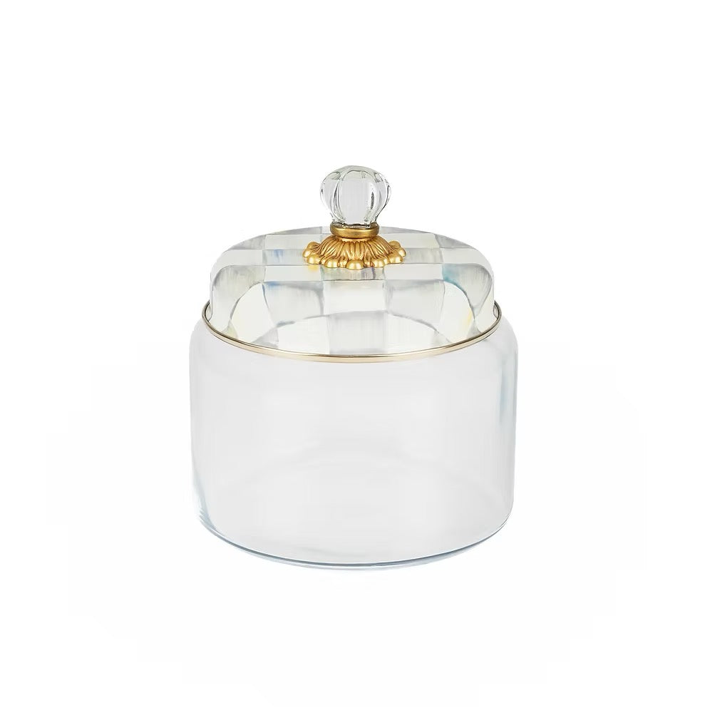 Mackenzie-Childs Sterling Check Kitchen Medium Canister