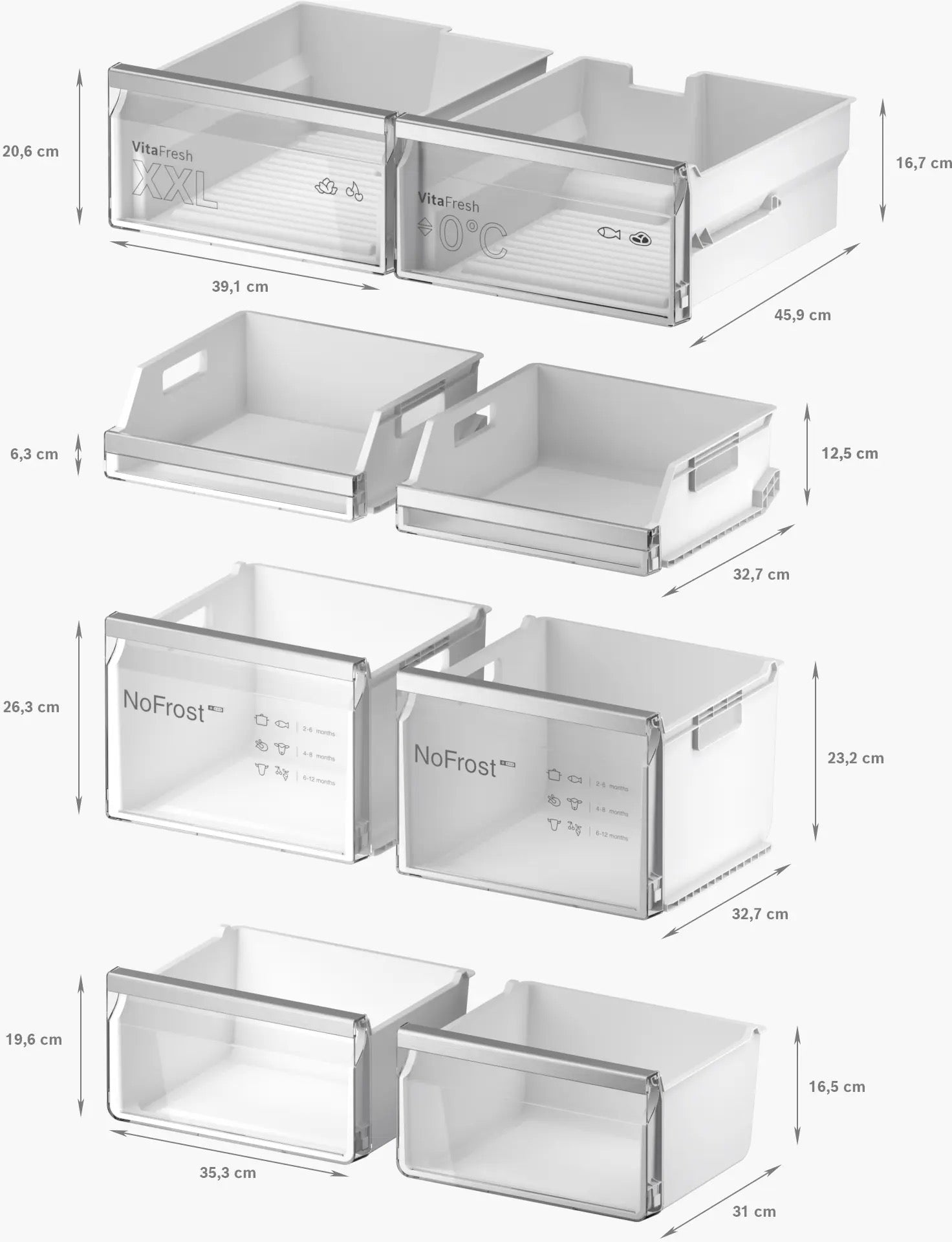 Bosch Series 6 Multi Door American Fridge Freezer Stainless steel - KFD96APEA