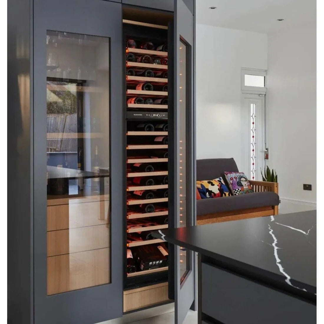 Dunavox NOBLE - Dual Zone 109 Bottle - Fully Integrated Wine Cooler DVN-109.291DOP.TO