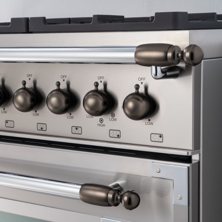 Bertazzoni Heritage Series Black Nickel Décor Set for Cooker and Hood