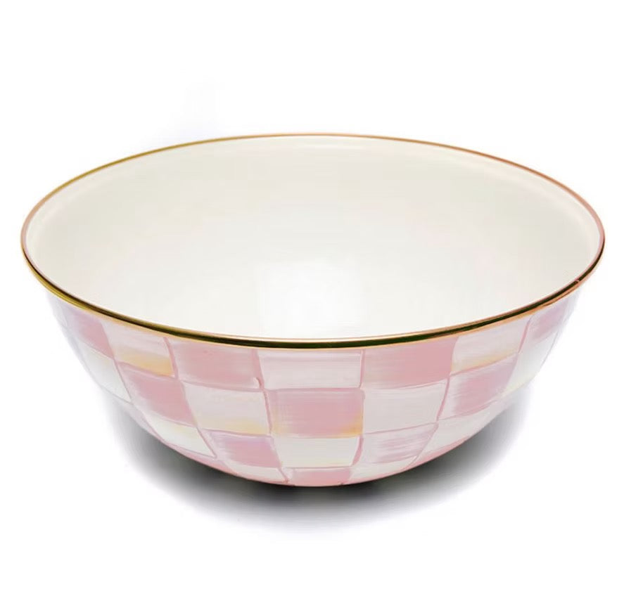 Mackenzie-Childs Rosy Check Large Everyday Bowl