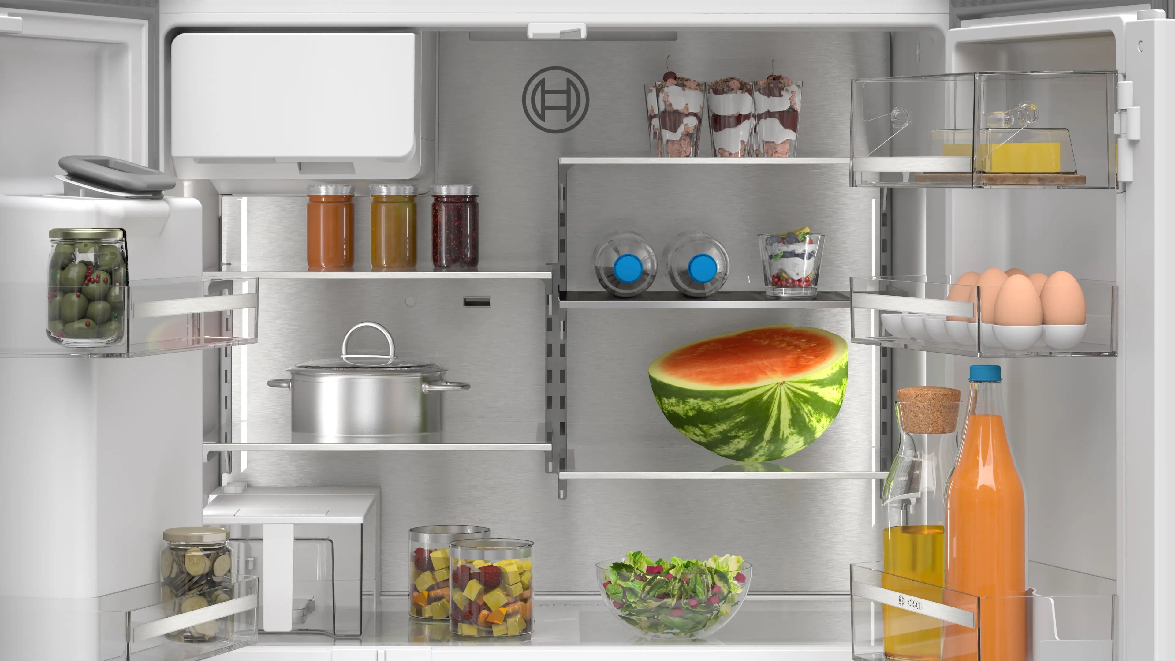 Bosch Series 6 Multi Door American Fridge Freezer 183 x 90.5 cm Stainless steel - KFI96APEAG