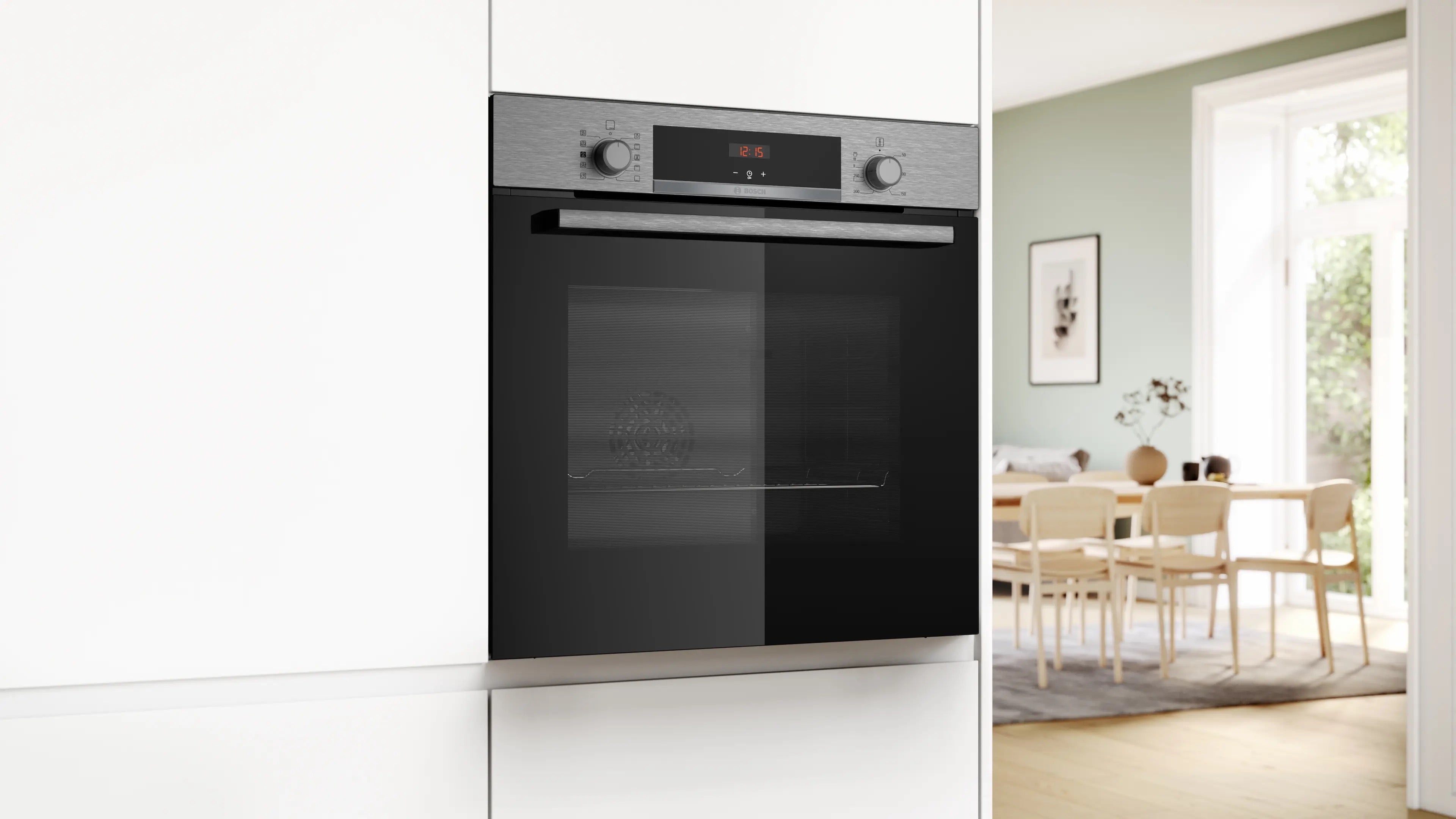 Bosch Series 4 Built-in oven with added steam function 60 x 60 cm Stainless steel - HQA534BS3B
