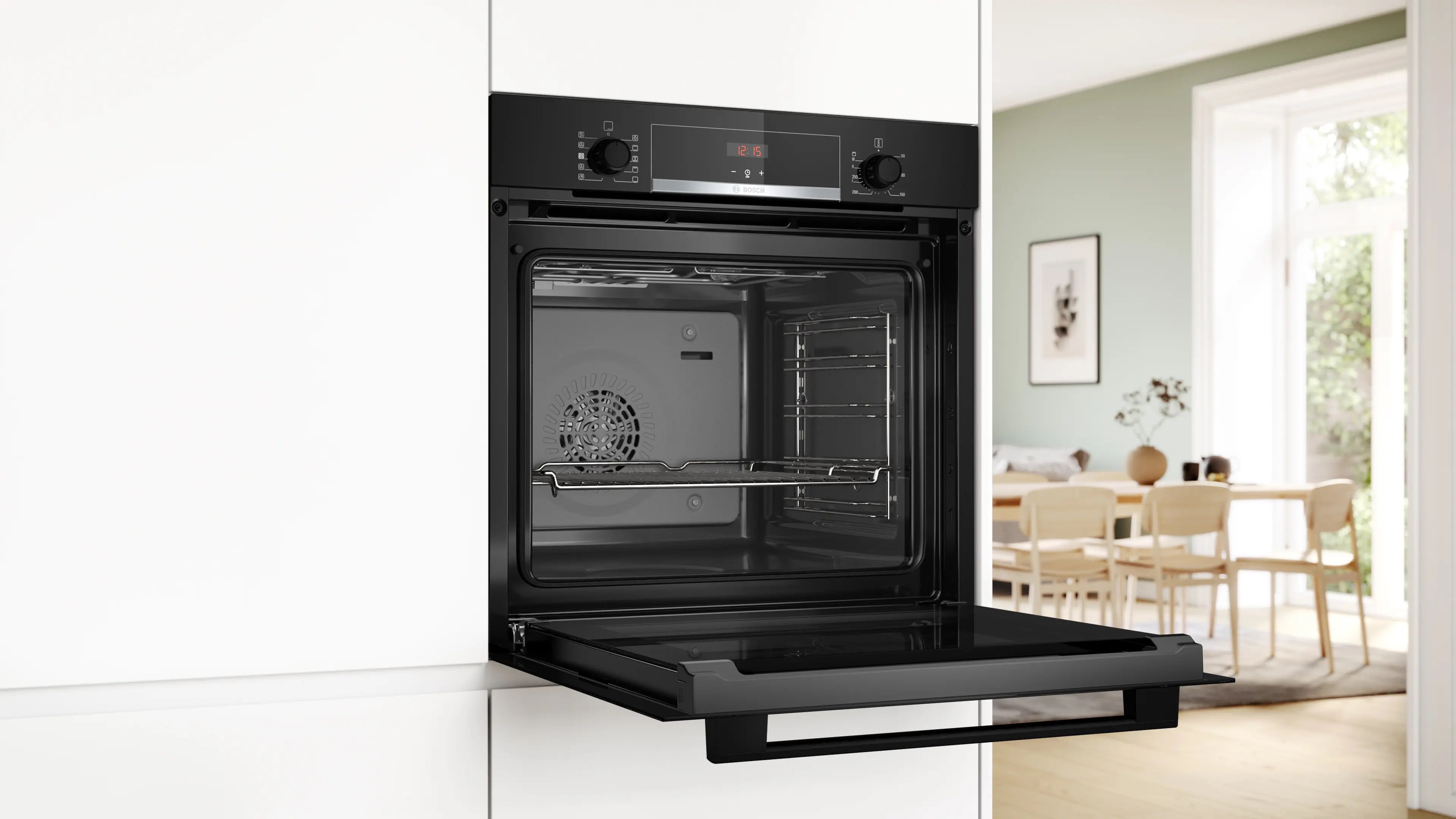 Bosch Series 4 Built-in oven with added steam function 60 x 60 cm Black - HQA534BB3B