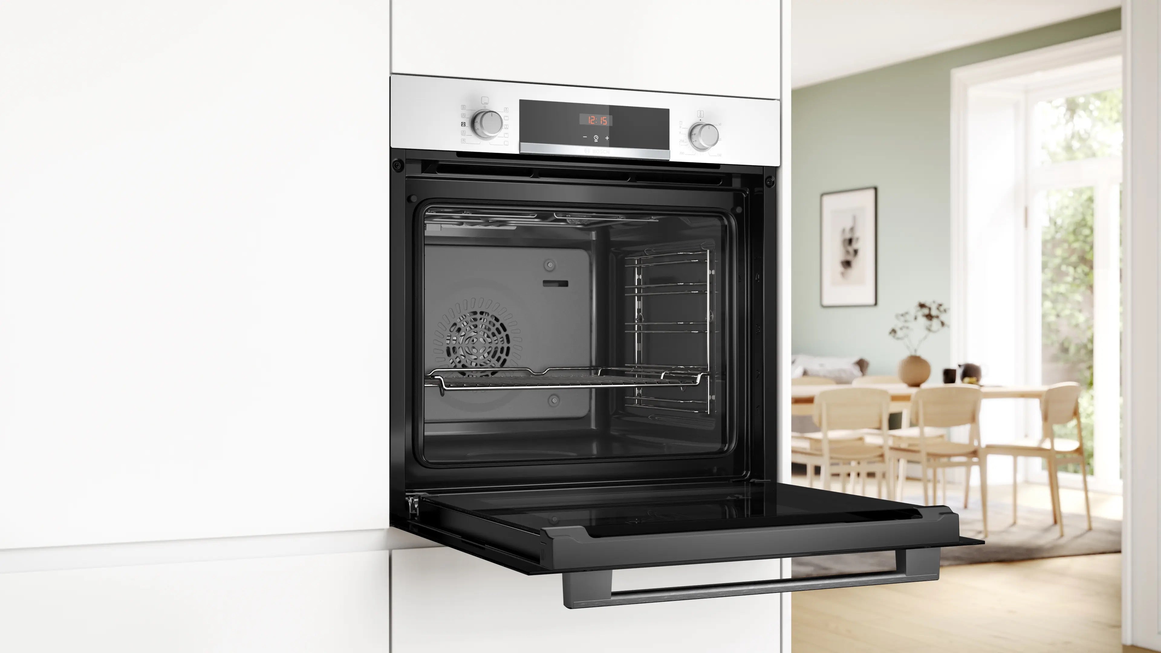 Bosch Series 4 Built-in oven with added steam function 60 x 60 cm White - HQA534BW3B