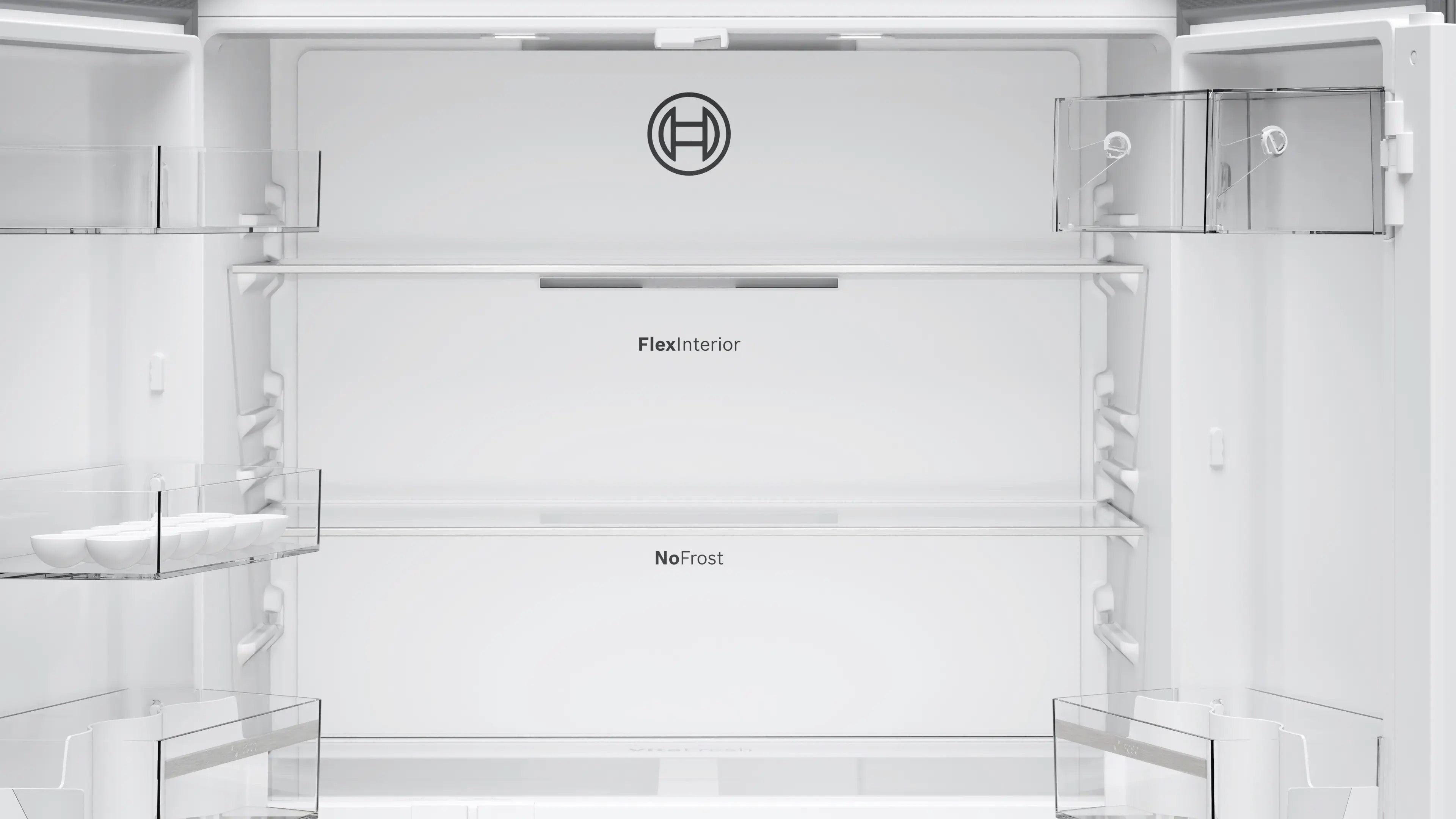 Bosch Series 4 Multi Door American Fridge Freezer 183 x 90.5 cm Stainless steel - KFN96VPEAG