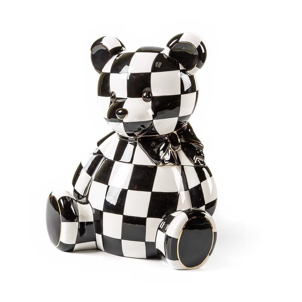 Mackenzie-Childs Courtly Bear Cookie Jar