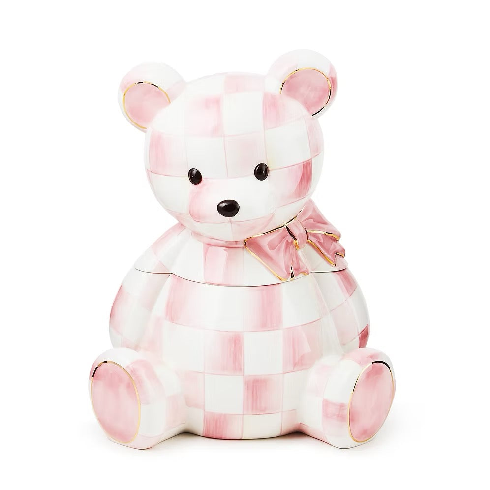 Mackenzie-Childs Rosy Bear Cookie Jar