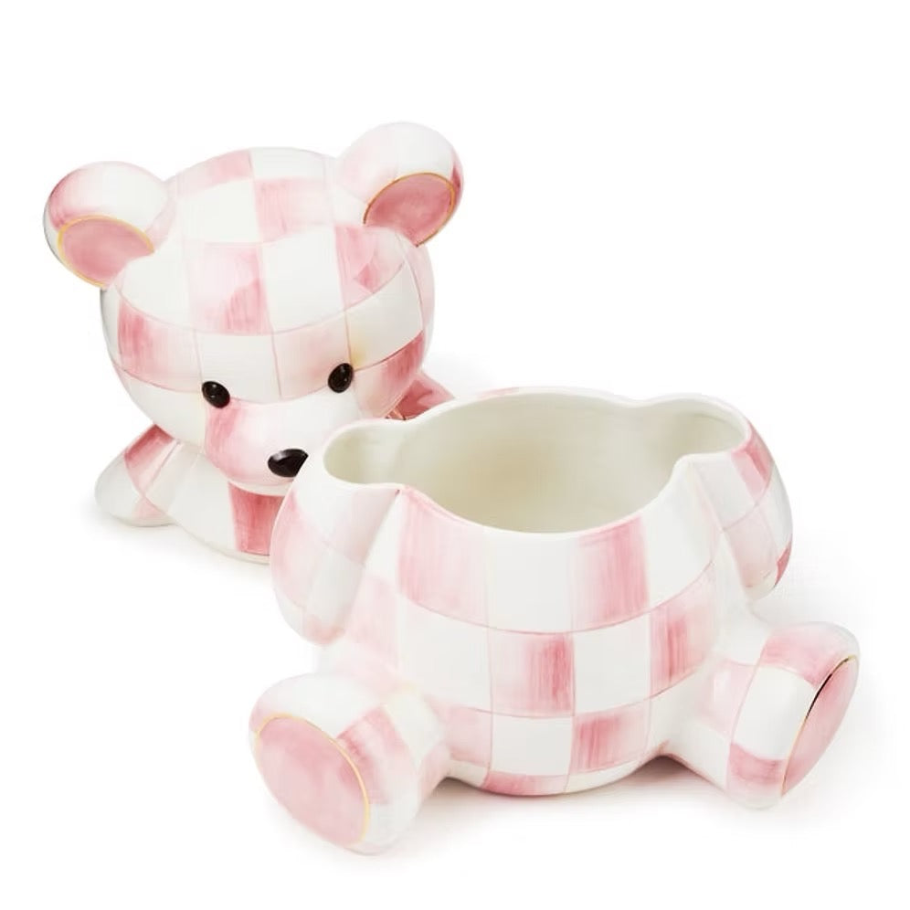 Mackenzie-Childs Rosy Bear Cookie Jar