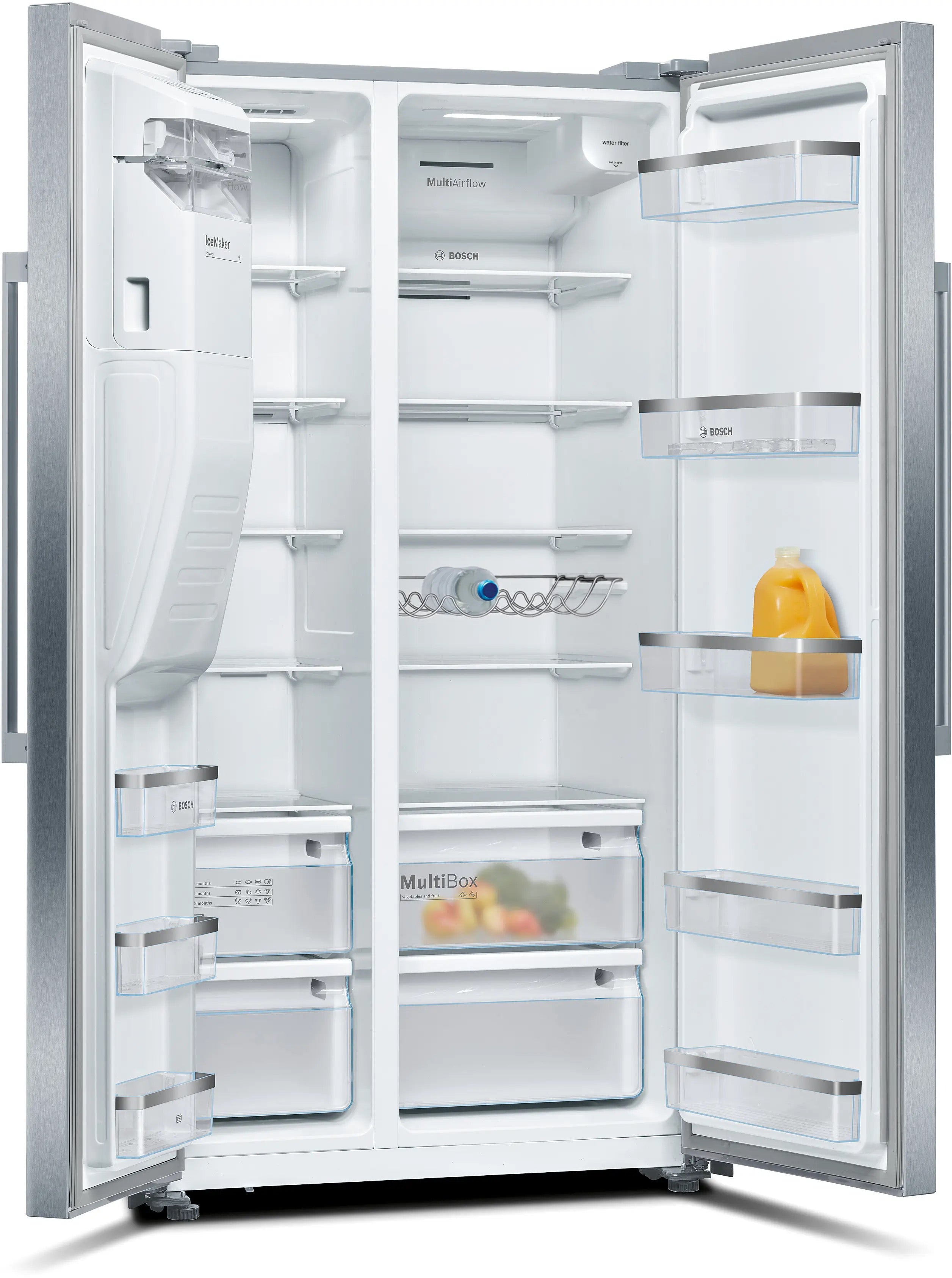 Bosch Series 6 American side by side 178.7 x 90.8 cm Stainless steel - KAD93AIERG