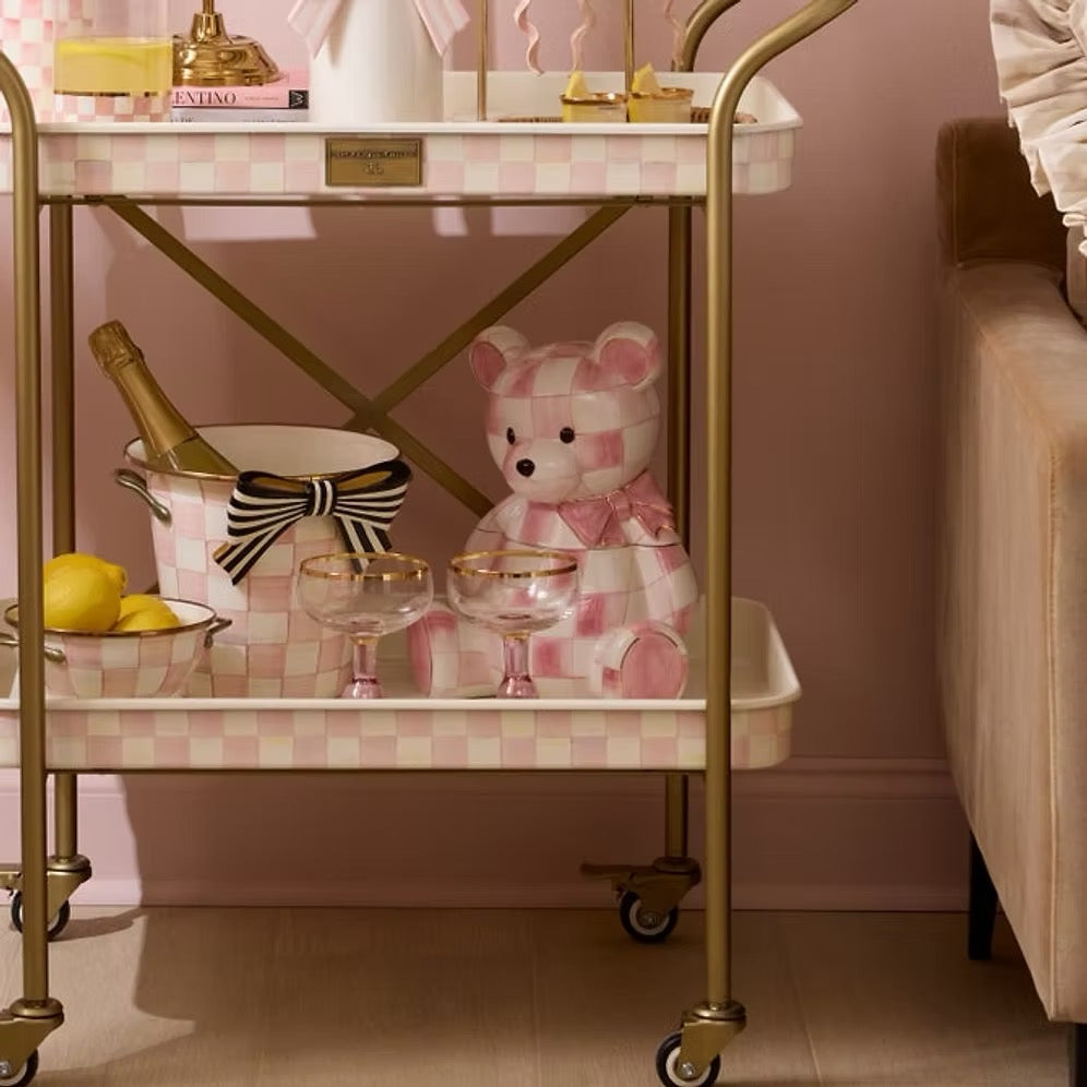 Mackenzie-Childs Rosy Bear Cookie Jar