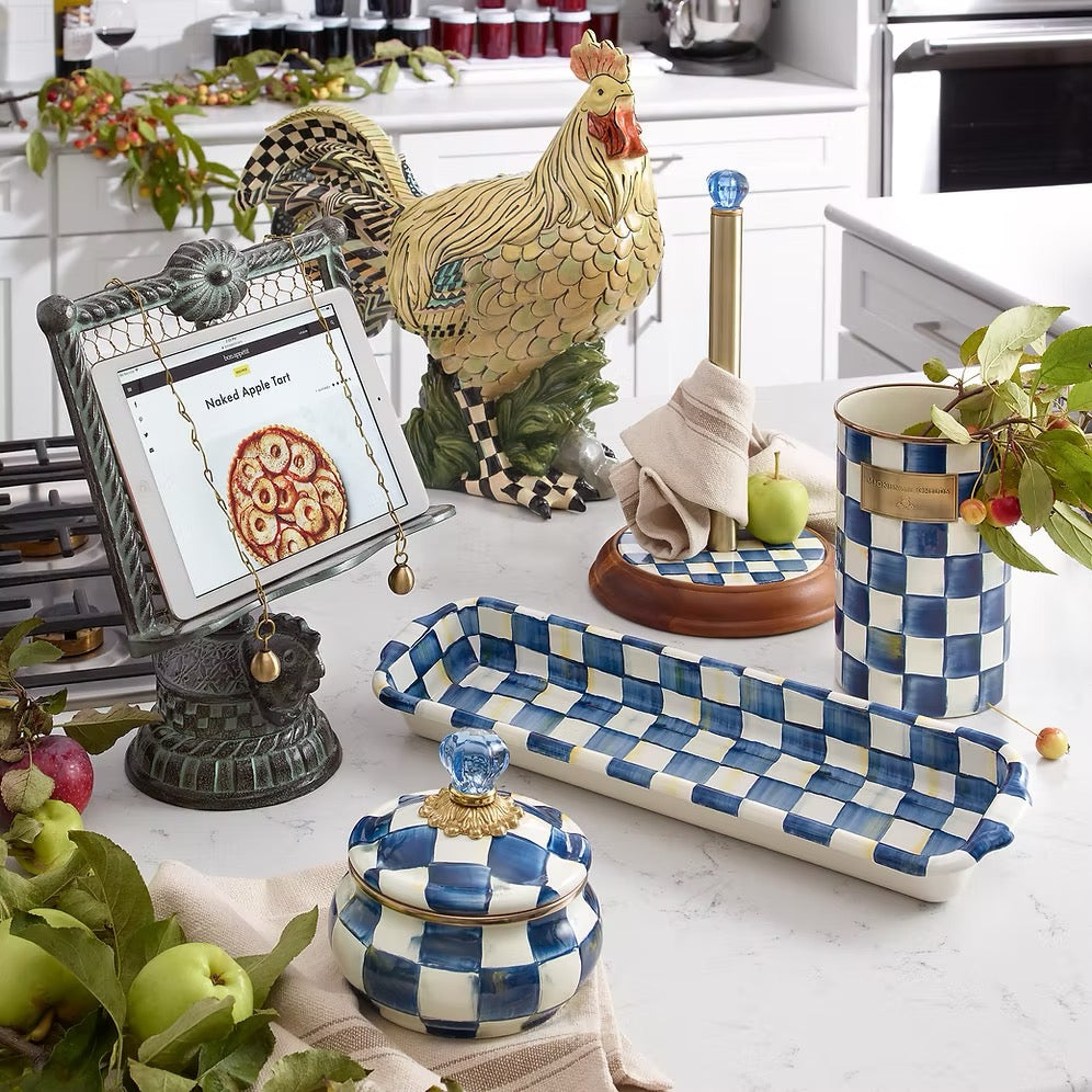 Mackenzie-Childs Royal Check Utensil Holder